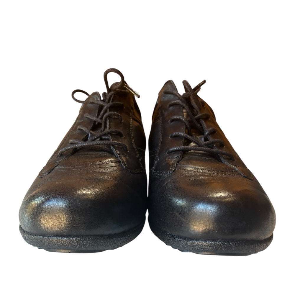 DREW PRAGUE Orthotic Women’s Size 10.5 EE, Black Leather, Lace Up Shoe, Like NEW - Picture 2 of 10